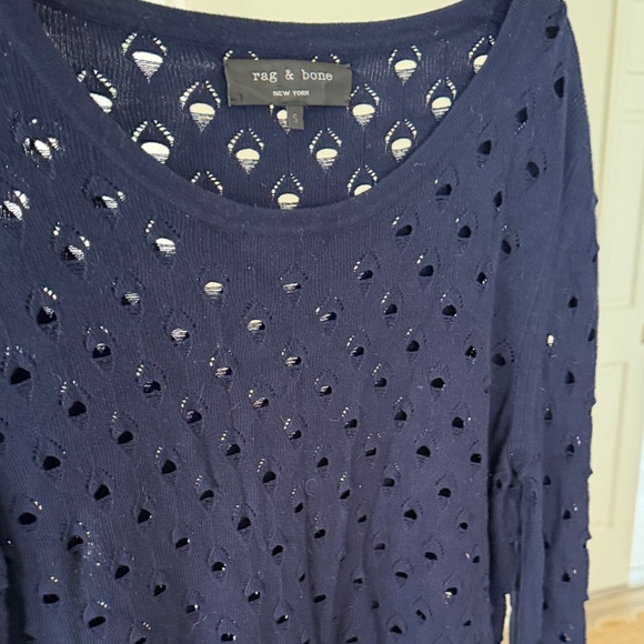 Rag & Bone Midnight Blue Long Sleeve Top - Picture 4 of 4